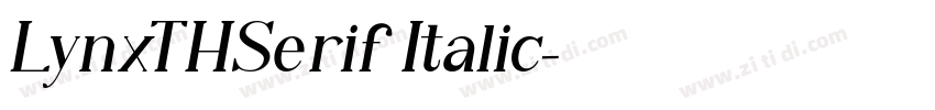 LynxTHSerif Italic字体转换